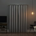 thumbnail image 3 of Sun Zero Malmo 1-Piece Theater Grade Extreme 100% Blackout Rod Pocket Curtain Panel, 52"X95", Pearl, 3 of 10