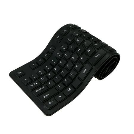 108 Keys USB Silicone Flexible Foldable Keyboard Waterproof Dustproof USB Silent Keys For Laptop Desktop (Best Silent Keyboard And Mouse)