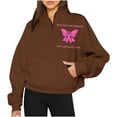 thumbnail image 1 of Ichuanyi liquidación de manga larga para mujeres estampado con estampado con zonas con capucha encapuchada top/camisa ICHUANYI WER202308242043, 1 of 5