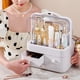 thumbnail image 5 of Organizador del Maquillaje,Caja de almacenamiento de cosméticos de gran capacidad con tapa de apertura y cierre bidireccional impermeable y a prueba de polvo,para encimeras de baño y tocador, 5 of 9