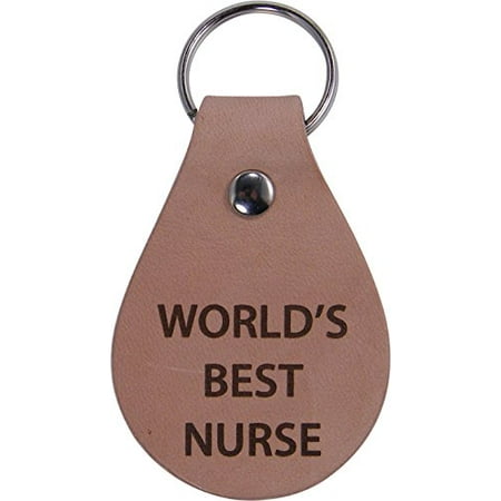 World's Best Nurse Leather Key Chain - Great Gift for a CNA, RN, LPN Nurse, Nursing Student or Nursing