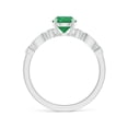 thumbnail image 2 of ANGARA Natural Marquise and Dot Emerald Engagement Ring with Diamonds in 14K White Gold for Women (Size-6mm) | May Birthstone, Birthday, Anniversary, Jewelry Gift for Women | Natural Emerald Ring, 2 of 9