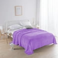 thumbnail image 4 of Dtchengua Luxury Flannel Throw Blanket - Ultra Plush, Solid Color Design for Bedroom, Living Room and Cozy Gift(King Size，Purple), 4 of 6