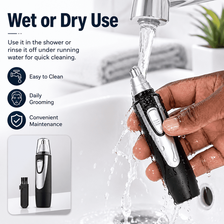 Waterproof Electric Nose Trimmer, Wet and Dry photo 3
