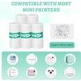 thumbnail image 4 of 18 Rolls Mini Thermal Sticker Paper, Self Adhesive Refill 57 x 25 mm, White, Compatible with Most Pocket Bluetooth Printers, 4 of 7