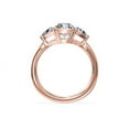thumbnail image 2 of 1.00 Carat Excellent Cushion Cut Natural Diamond Beautiful Three Stone Bridal Ring for Bride Solid 18K Rose Gold Size 5, 2 of 8