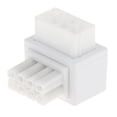 thumbnail image 3 of Adaptador de corriente Conector de dirección compacto Ángulo de rotación 8 pines hembra a 8 pines macho 1 unidad para dispositivos portátiles Blanco, 3 of 8