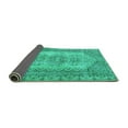 thumbnail image 2 of Ahgly Company Indoor Round Abstract Turquoise Blue Contemporary Area Rugs, 6' Round, 2 of 4