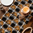 thumbnail image 3 of Burnt Orange Geometric Table Runner 72 Inches, Black White Boho Bed Runner Dresser Scarves Tabletop for Indoor Outdoor Parties/Ceremony/Banquet, 14" x 72", 3 of 9