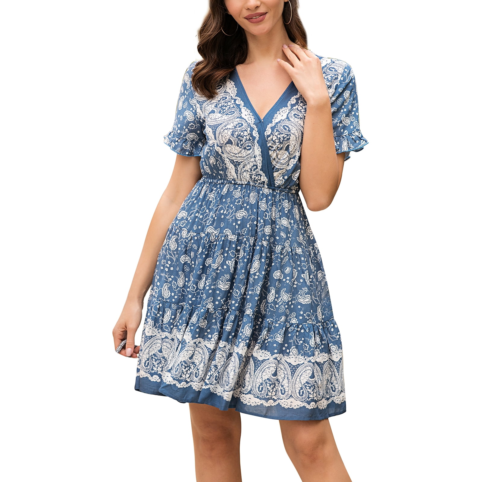 printed one piece dress