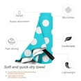 thumbnail image 3 of Salouo Aqua And White Polka Dot Pattern 1 Pack Bath Towel, Quick Drying Towels Premium Towels for for Body, Sport, Yoga, SPA, Fitness-31.5"x63", 3 of 8