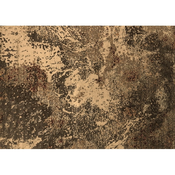 Ahgly Company Indoor Rectangle Oriental Brown Industrial Area Rugs, 2' x 3'