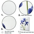 thumbnail image 3 of Designart "Elegance In Blue And White: Irises I" Irises Floater Framed Canvas Art Print, 3 of 5