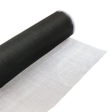 Replacement Black Fiberglass Window Screen Mesh Roll for Windows, Screen Doors, and Crafting (118x39 in)
