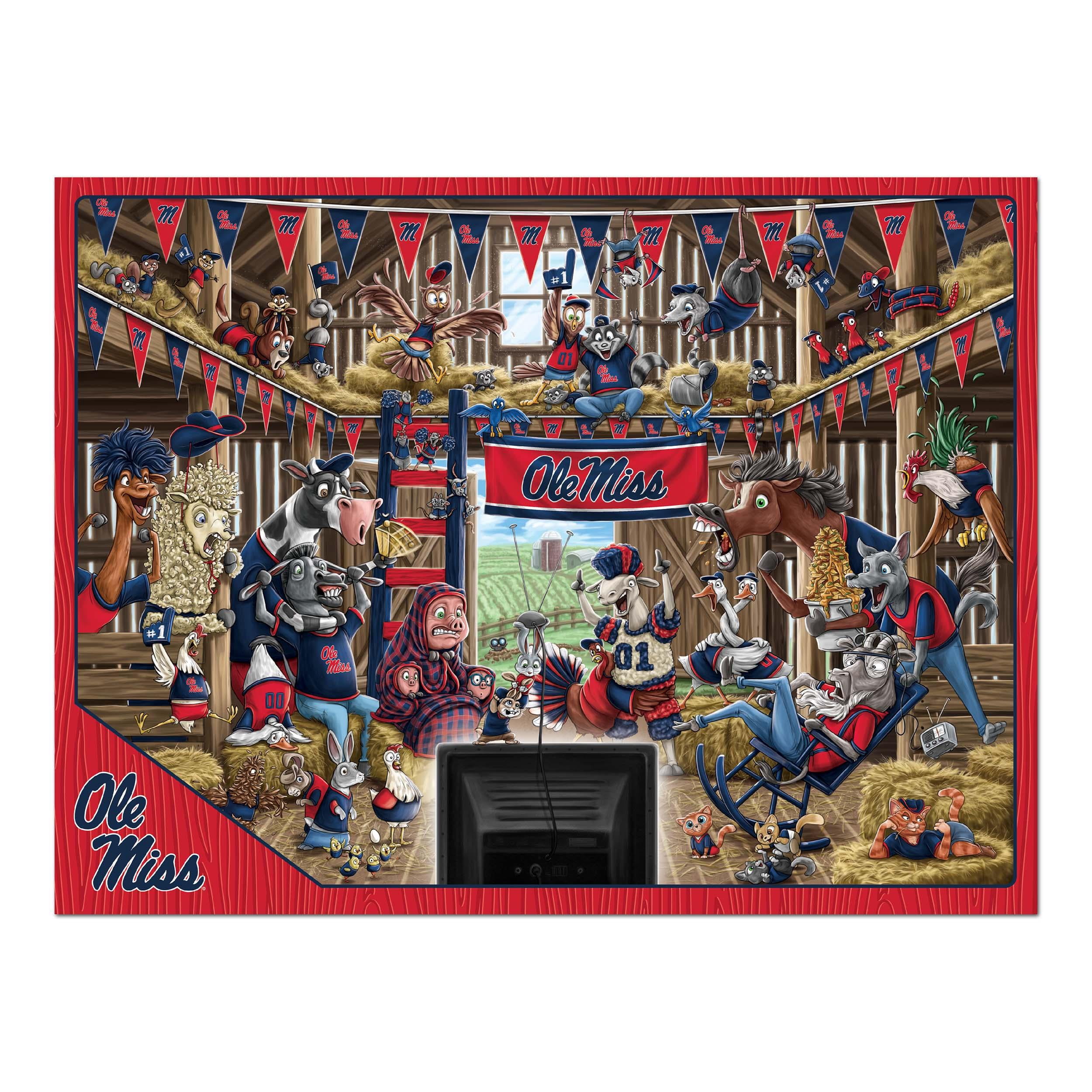 YouTheFan NCAA Mississippi Rebels Barnyard Fans Puzzle - 500 Piece