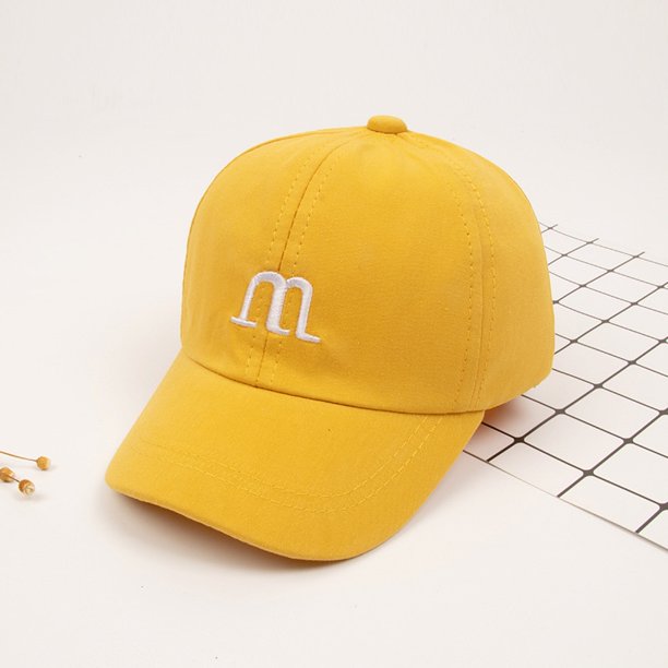 Doitbest-Gorra de béisbol para niño Y niña, gorro con visera, color caramelo, sólido, letra M, para bebé, de 1 a 5 años Fivean unisex