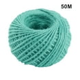 thumbnail image 3 of Jute Burlap Ribbon Twine Rope Cord String Pack Roll Turquoise 2mm Dia 50m Length, 3 of 5