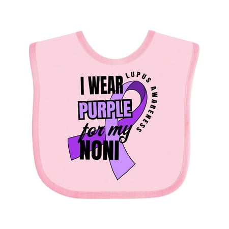 

Inktastic I Wear Purple For My Noni Lupus Awareness Gift Baby Boy or Baby Girl Bib