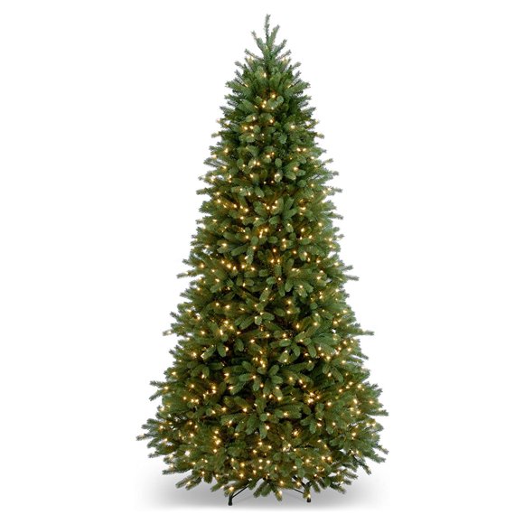 National Tree Company Jersey Frasier Fir 7.5' Clear Pre-lit Slim Artificial Christmas Tree