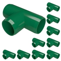 FORMUFIT PVC Fitting, Standard Tee , Furniture Grade, 1/2" Size, Green, 10-Pack (F012TEE-GR-10)