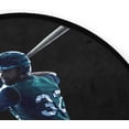 thumbnail image 5 of SKYSONIC One Caucasian Man Baseball Player PlayingRound Area Rug Chair Couch Cover Area Rug for Bedroom Floor Sofa Living Room Non-Slip Home Decor 3 x 3 Feet, 5 of 5