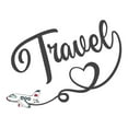 thumbnail image 2 of Home Wall Decal - Travel - Cute Travelling Design Word Travel Cute Typography with Aircraft - Proudly Hand Made Decal - Size: 30 In(W) x 24 In(H), 2 of 5
