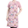 thumbnail image 5 of Pink Princess Castle Pattern Apron-Garden Aprons for Women with Pockets-Cotton Linen Waterproof Kitchen Cooking Gardening Aprons Adjustable for Kitchen,Cooking,BBQ and Salon 33x27 Inch, 5 of 7