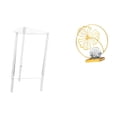 thumbnail image 1 of Mesita de noche,Mesa auxiliar de acrílico transparente,mesa auxiliar transparente de 2 niveles,Mesa pequeña de acrílico,mesita de noche pequeña,compacta,Estatua de hoja,Estatua de hoja para, 1 of 8