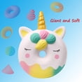 thumbnail image 4 of Donut gigante de unicornio de 13 pulgadas, blando y perfumado, de elevación lenta, para aliviar el estrés, para niños (blanco), 4 of 7
