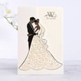 thumbnail image 2 of Tarjetas de invitación de boda para novia y novio, tarjeta de felicitación personalizada cortada con láser, decoración de boda, aniversario, Día de San Valentín, 1 piezas, 2 of 4