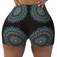 thumbnail image 2 of Vsdgher Mandala Workout Shorts for Women Seamless Soft Smooth Gym Yoga Scrunch Active Exercise Fitness Shorts-Large, 2 of 8