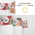 thumbnail image 2 of Valentine's Day No Hooks Shower Curtain with Snap-in Liner Spring Watercolor Red Pink Roses Floral Green Eucalyptus Leaf Shower Curtains for Bathroom, Waterproof, Easy Install, Washable 72"x72", 2 of 9