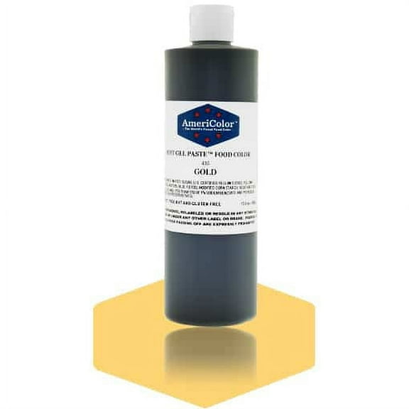 AmeriColor, Soft Gel Paste Food Color, Gold 13.5 oz