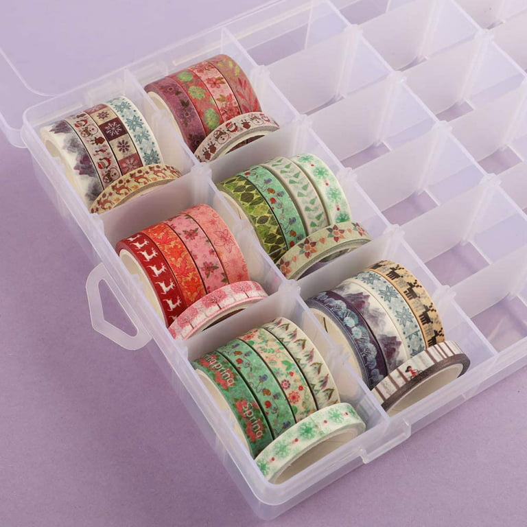 SUNAM 2 Pack 36 Grids Clear Plastic Organizer Box Storage Container Jewelry  Box with Adjustable Dividers for Beads Crafts Jewelry Fishing Tackles with  2pcs: Buy Online at Best Price in UAE 