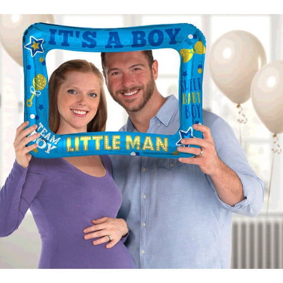 Baby Shower Gender Reveal 'Girl or Boy' Boy Inflatable Frame (1ct)
