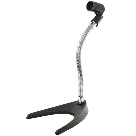 Gooseneck Microphone Extension - PYLE PMKS8 - Desktop Microphone Stand - Compact Table Mic Holder Mount with Flexible Gooseneck