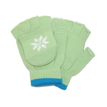 CTM® Girls' Stretch Convertible Fingerless Winter Mittens / Gloves
