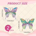 thumbnail image 2 of 1 bag 2pcs 2 colors Iron Wall Decorations Butterfly Metal Wall Art Colorfol Artificial Butterfly Mixed color 215x250x4mm Hole: 11.5x16mm 1pc/color, 2 of 6