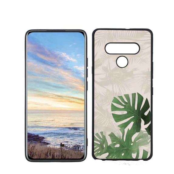 Compatible with LG Stylo 6 Phone Case, Tropical-Leaves-2 Case Men Women, Flexible Silicone Shockproof Case for LG Stylo 6