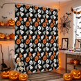 thumbnail image 4 of Shower Curtains for Bathroom-36"x72",Retro Halloween Ghost Pumpkin Waterproof Bath Curtain Grommet Shower Curtain Set with Hooks, 4 of 9