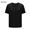 thumbnail image 7 of Zynoxe Plus Size T Shirts for Women Casual V Neck Short Sleeve Summer Tops Trendy Versatile Solid Color Oversized Tshirts Comfortable Basic Tees XL, 7 of 7