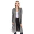 thumbnail image 1 of Suéter largo a la rodilla AMAD Casual para mujer color gris Talla XL, 1 of 4