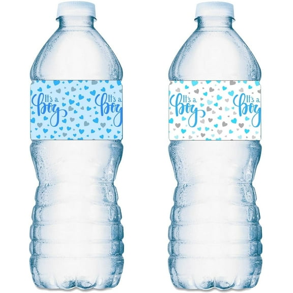 20 Its a Boy Water Bottle Labels Blue and White Baby Shower Party  Waterproof Water Bottle Wrappers; Its a Boy Stickers Decorations (10 Blue and 10 White)