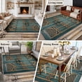 thumbnail image 5 of Turquoise Vintage Door Area Rugs 8'x10', Washable Small Throw Rugs for Living Room Patio, Countryside Barn Abstract Art Indoor Outdoor Rug Non-Slip Low Pile Carpet Runner Reversible Floor Mats, 5 of 8