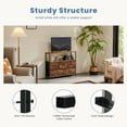 thumbnail image 7 of Fireplace TV Stand Dresser For Bedroom With 5 Fabric Drawers Storage Closet Chest Clothes Storage Display Cabinet Furniture,WHITE, 7 of 7