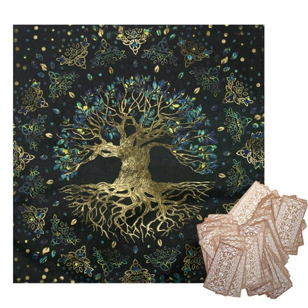 

Fovolat Altar Cloth Tarot Mat Tarot Card Cloth Witchcraft Tablecloth Square Tablecloth Witchcraft Supplies 23.62x23.62in Exquisite Linen Tapestry Altar Cloth for Room Decor appealing