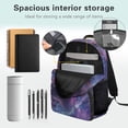 thumbnail image 7 of HUIACONG Galaxy Black Cat Backpack for Boys and Girls, Lightweight 17 Inch School Bag 4PCS Set with Lunch Bag, Water Bottle Bag and Big Pencil Case, Multi-Compartment Bookbag for Kids, 7 of 7