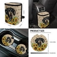 thumbnail image 4 of Kuiaobaty Dachshund Sunflower Butterfly Print Car Seat Covers Set of 13/Steering Wheel Covers/Seat Belt Pads Rear View Mirror Cover/Trash Can/Keychains/Coaster, Auto Accessories Interior Protector, 4 of 5