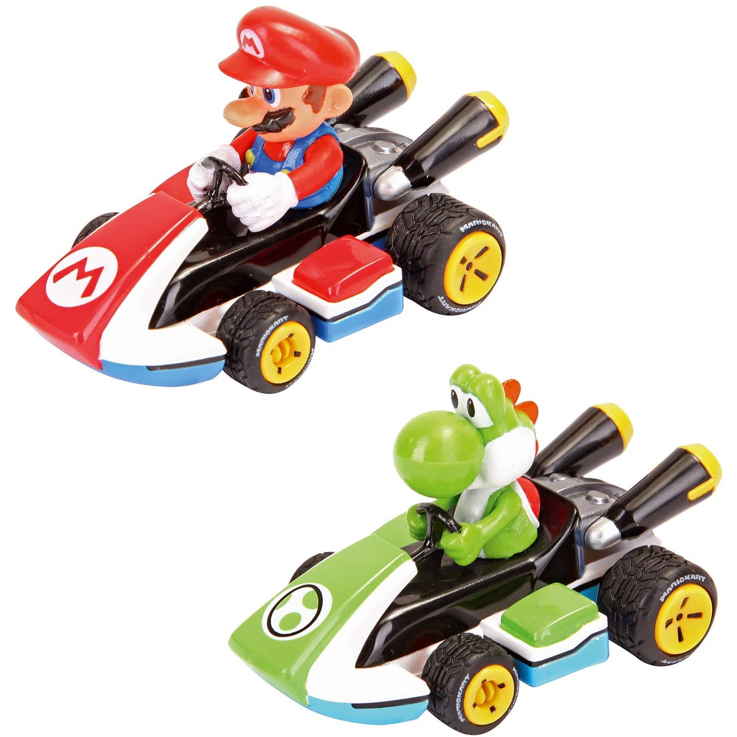 Carrera Pull and Speed Mario Kart 8 Twin-Pack Racers, Mario and Yoshi -  