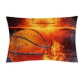thumbnail image 6 of Home Bed Sets Creative Fire Luxury 3D Basketball Printed Boy Man Duvet Cover Set,California King(98"x104"), 6 of 6